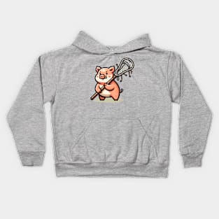 Lacrosse pig Kids Hoodie